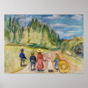 Poster Edvard Munch - La forêt Fairytale