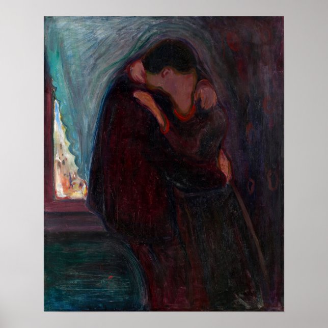 Poster Edvard Munch - Le baiser (Devant)