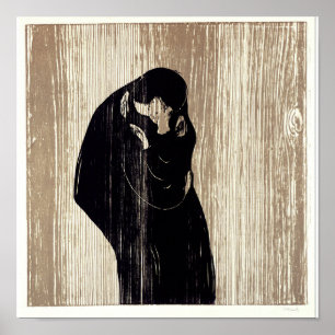 Poster Edvard Munch - Le Baiser IV