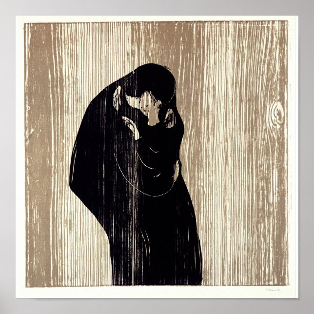 Poster Edvard Munch - Le Baiser IV (Devant)