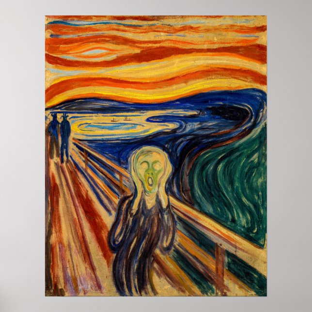 Poster Edvard Munch - Le cri 1910 (Devant)
