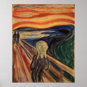 Poster Edvard Munch Peinture The Scream (Skrik) 1910