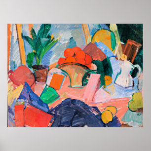 Poster Edvard Weie, Still Life with Oranges in a Basket,