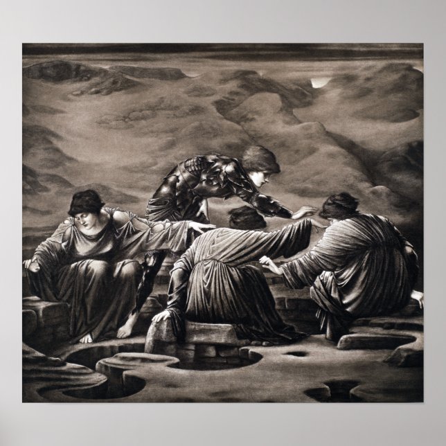 Poster Edward Burne-Jones Perseus et Graeae (Devant)