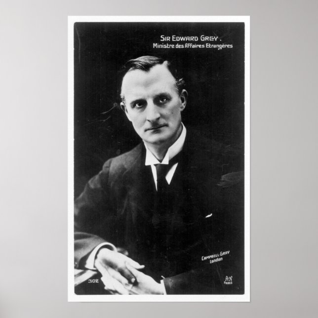 Poster Edward Gray, 1er vicomte Grey de Fallodon (Devant)