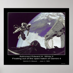 Poster Edward H. White II - Flottant de Gemini 4