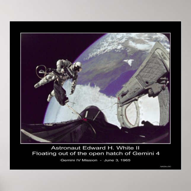 Poster Edward H. White II - Flottant de Gemini 4 (Devant)