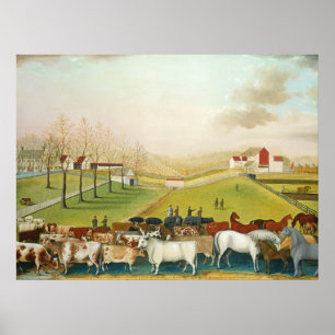 Poster Edward Hicks - La ferme Cornell