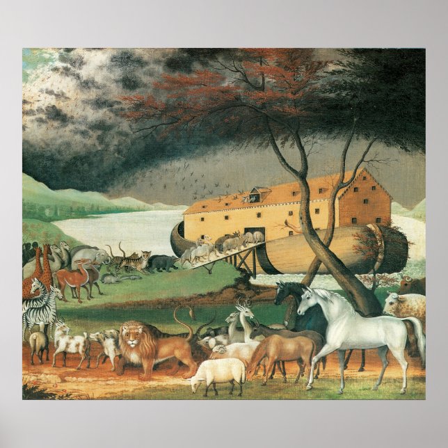 Poster Edward Hicks Noah's Ark (Devant)
