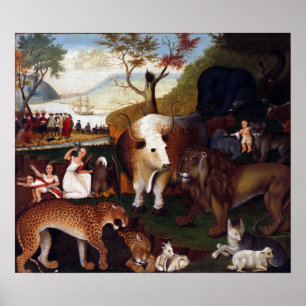 Poster Edward Hicks The Peaceable Kingdom