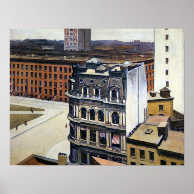 Poster Edward Hopper The City 13"x17" (Devant)
