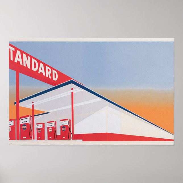 Poster Edward Ruscha - Station Standard - 1966 (Devant)