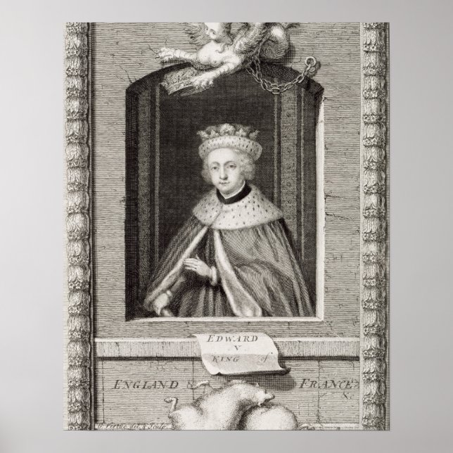 Poster Edward V (1470-1483), roi d'Angleterre en 1483, ap (Devant)