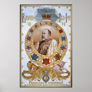 Poster Edward VII, Programme de feux d'artifice