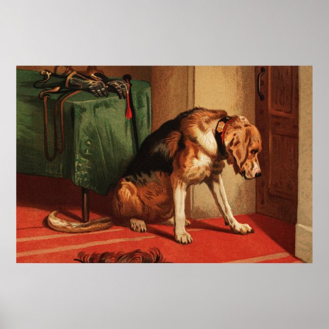 Poster Edwin Henry Landseer | Suspense (1877) (Devant)