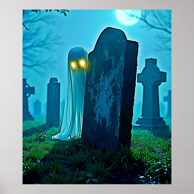 Poster Eerie Glimpse du fantôme du cimetière (Devant)