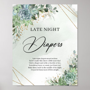 Poster Eeucalyptus vertes succulents Diapeurs nocturnes