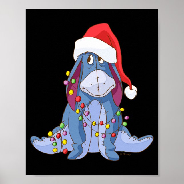 Poster Eeyore Santa Claus  (Devant)