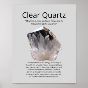 Poster Effacer le sens de cristal quartz