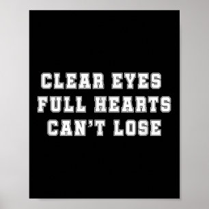 Poster Effacer les yeux Les coeurs pleins ne peuvent pas