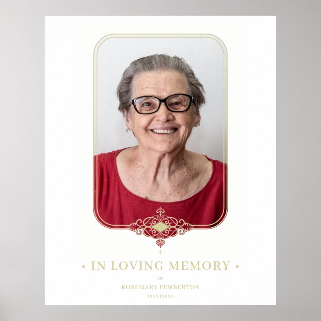 Poster Effet de dentelle ornementale à effet doré pour en (Devant)