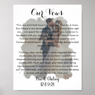 Poster effet de voeux de photo de mariage délavé