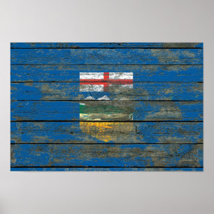 Poster Effet du drapeau de l'Alberta sur les panneaux de
