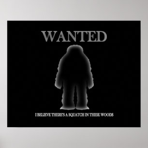 Poster Effet Recherché Sasquatch Dans Woods Shadow