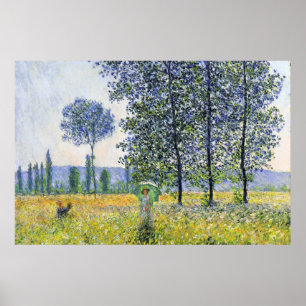 Poster Effet soleil sous le Claude Monet des peupliers