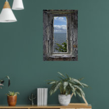 Effet Vue sur la mer à partir d'une fausse fenêtre