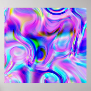 Poster Effets numériques : motif abstrait multicolore.