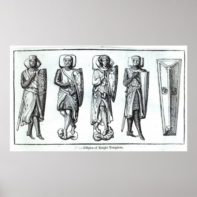 Poster Effigies des Templiers de Chevaliers (Devant)