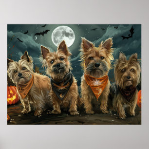 Poster Éffrayant australien Terrier Halloween