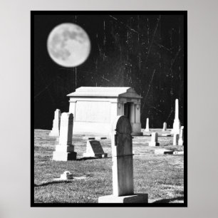 Poster éffrayant de cimetière