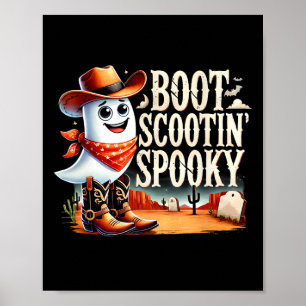 Poster Éffrayant Halloween Ghost Cowboy Ghost Western