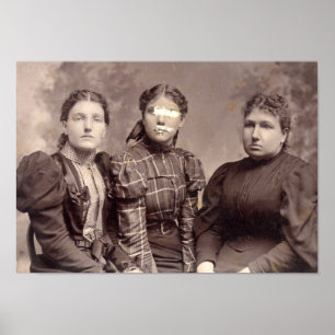 Poster Éffrayant Halloween Haunted Portrait de famille