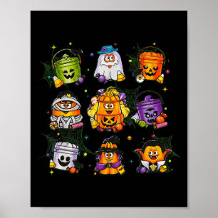Poster Éffrayant Nuggets Repas Bucket Halloween Poulet Nu