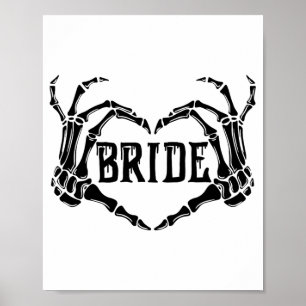 Poster Éffrayante mariée Skeleton mains Fiançailles Maria