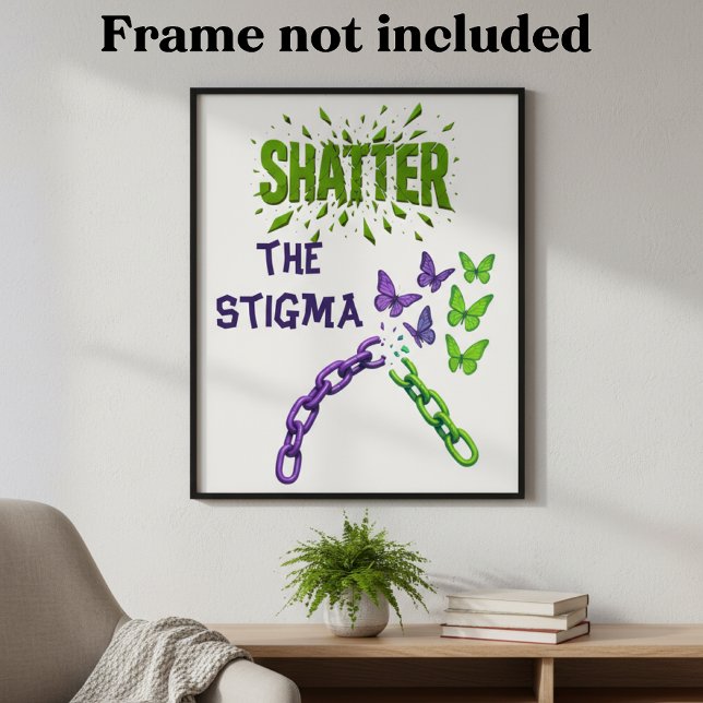 Poster Effrayer la stigmatisation - Santé mentale (Créateur téléchargé)