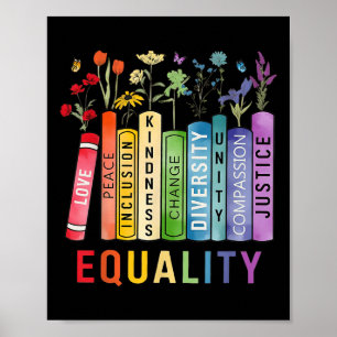 Poster Egalité Bibliothèque Diversité Inclusion Kindness 