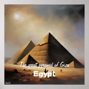 Poster   Egito   Giza   Oil Painting   AI Content 