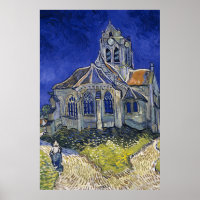 Église à Auvers par Van Gogh Peinture Art