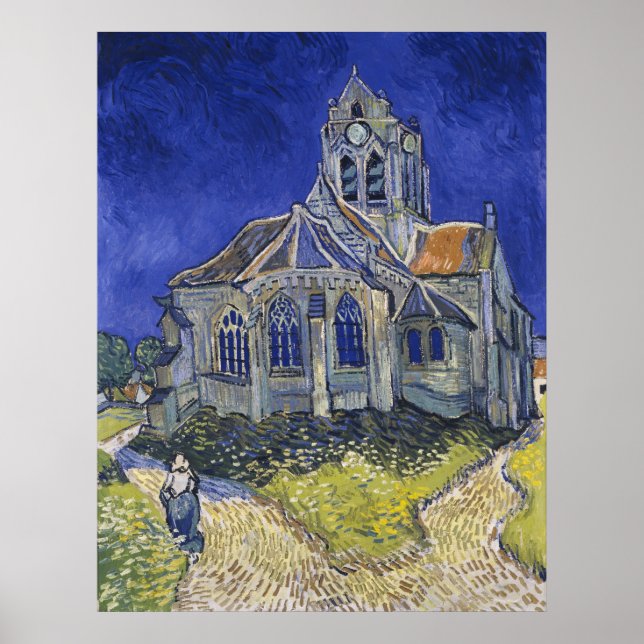 Poster Église à Auvers-sur-Oise par Vincent Van Gogh (Devant)