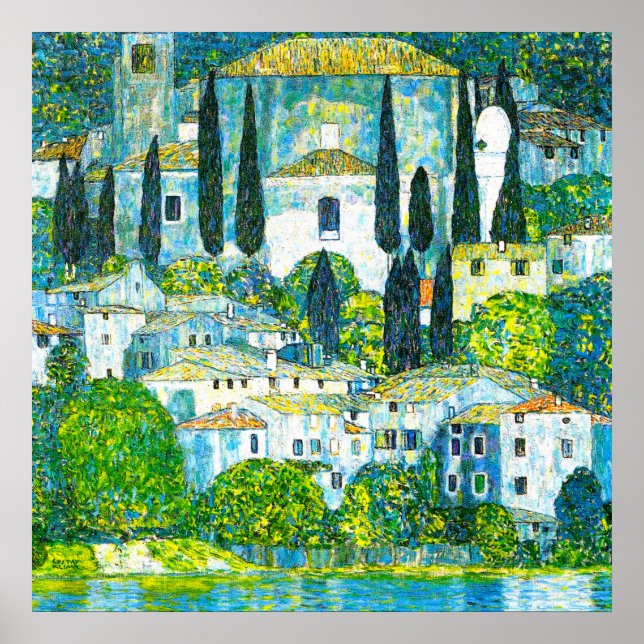 Poster Église à Cassone Gustav Klimt (Devant)