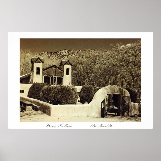 Poster Église à Chimayo, Nouveau-Mexique (Devant)