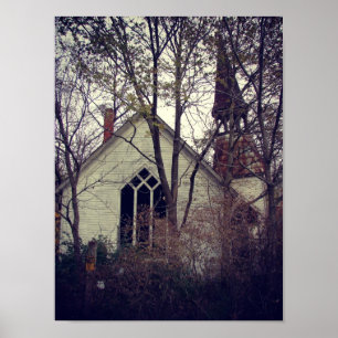 Poster Église ancienne abandonnée