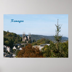 Poster église Apollinaris à Remagen, Allemagne