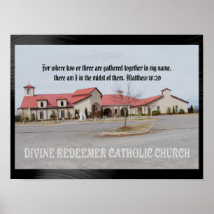 POSTER ÉGLISE CATHOLIQUE DIVINE REDEEMER