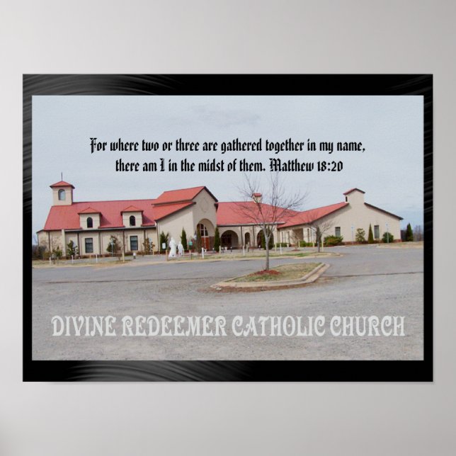 POSTER ÉGLISE CATHOLIQUE DIVINE REDEEMER (Devant)
