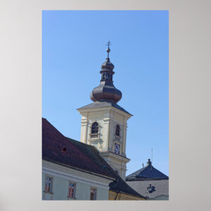 Poster Église catholique Sibiu Roumanie